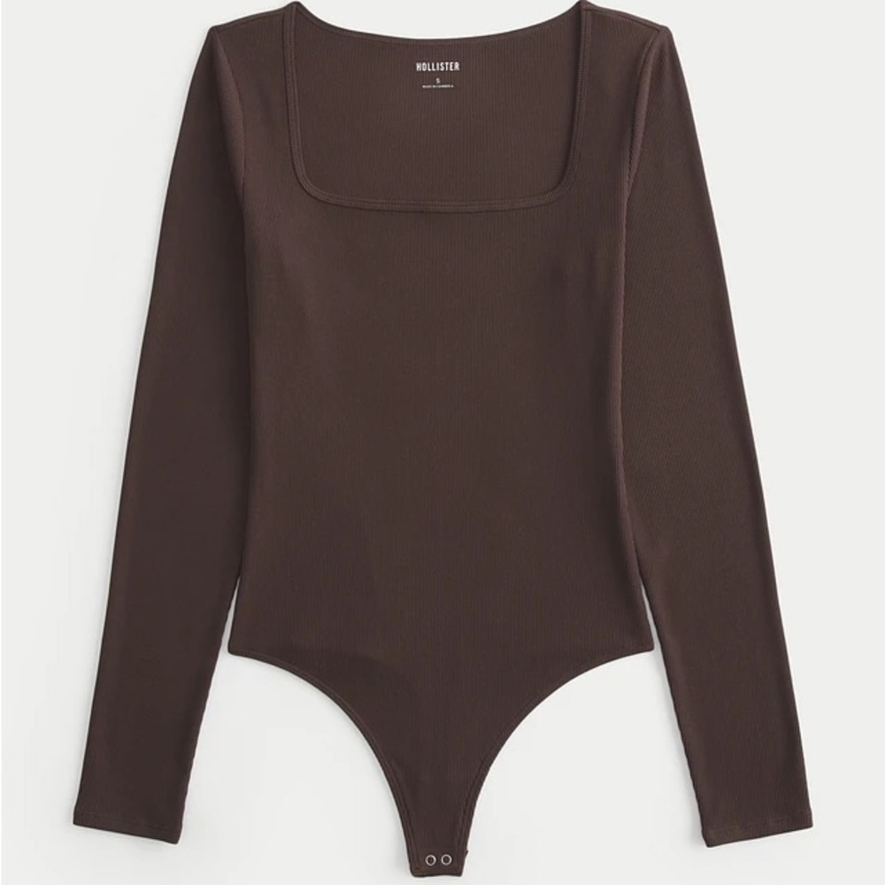 Hollister Women's Brown Long Sleeve Bodysuit